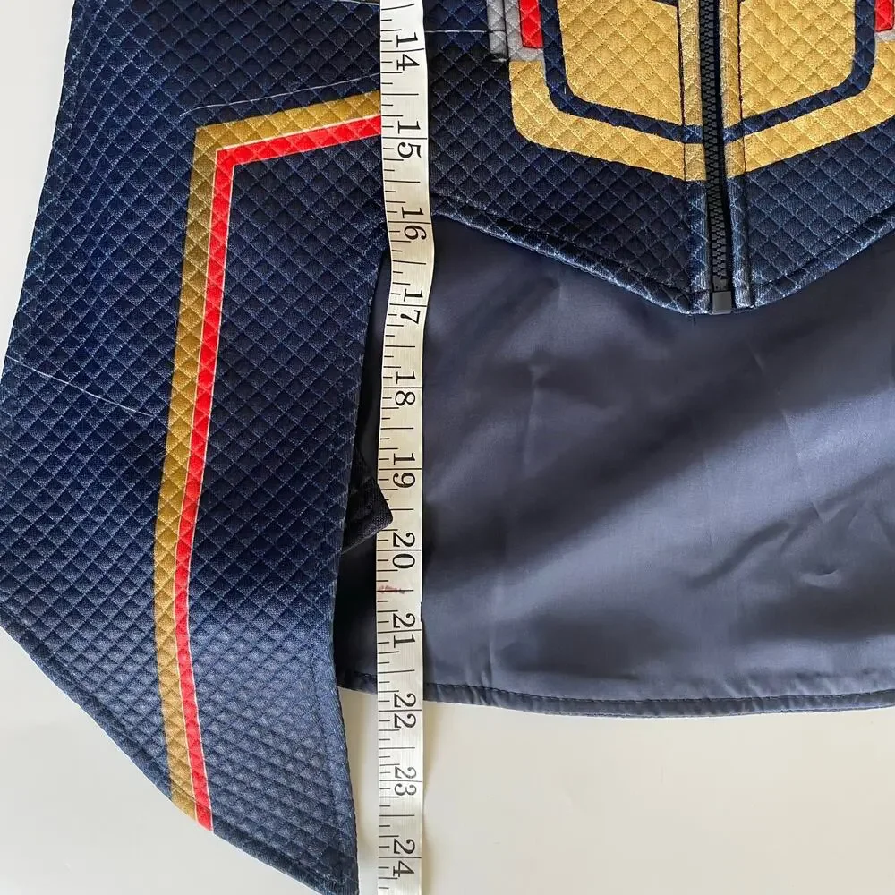 Disney Store Marvel Wasp Kids Costume Size 9/10 Blue Gold Vest Arm Sleeves - Picture 7 of 14